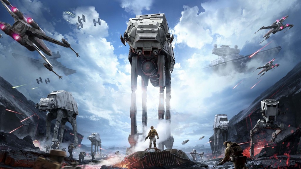 Wherein the snowspeeder represents consumers and the AT-AT stepping on it is EA.