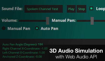 3D Audio Simulation with Web Audio API
